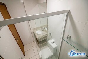 Basic Apartment | Bathroom | Shower, bidet, soap, toilet paper