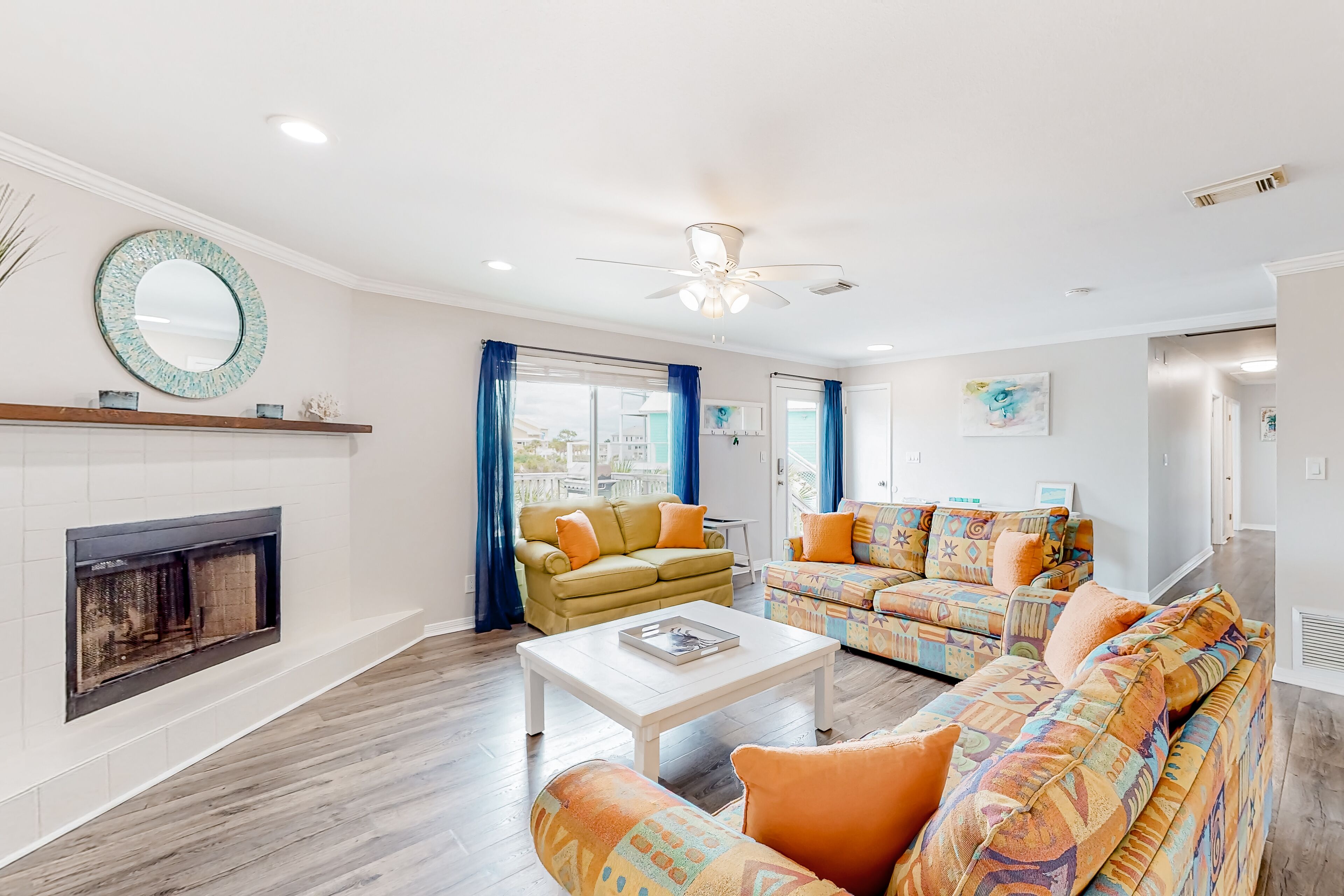 Water-view home with balcony & boat dock & tennis court access