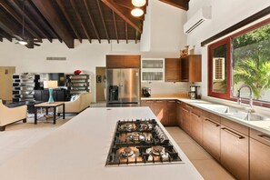Fridge, microwave, oven, stovetop - Arashi Palm Villa by Bocobay | Luxury Hideaway (Noord)