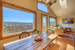 Dining - Sierra Vista: Stunning Views, Gas Firepit, Deck, Games, 5 mins to Shops, 10 mins to Hot Springs! (Pagosa Springs)