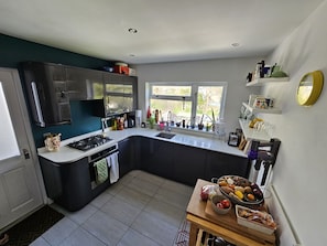 Fridge, oven, stovetop, dishwasher