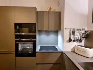 Fridge, microwave, dishwasher