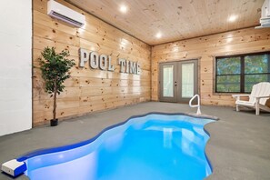 Indoor pool, a heated pool - Private & Quiet! Heated Indoor Pool, Views, Hot Tub, Game Room, Free Tickets! (Sevierville)