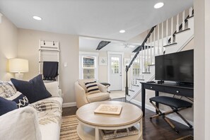 TV connectée, cheminée, baby-foot