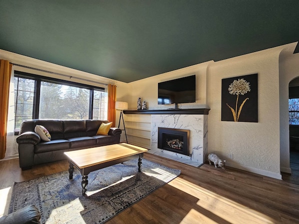 Smart TV, fireplace
