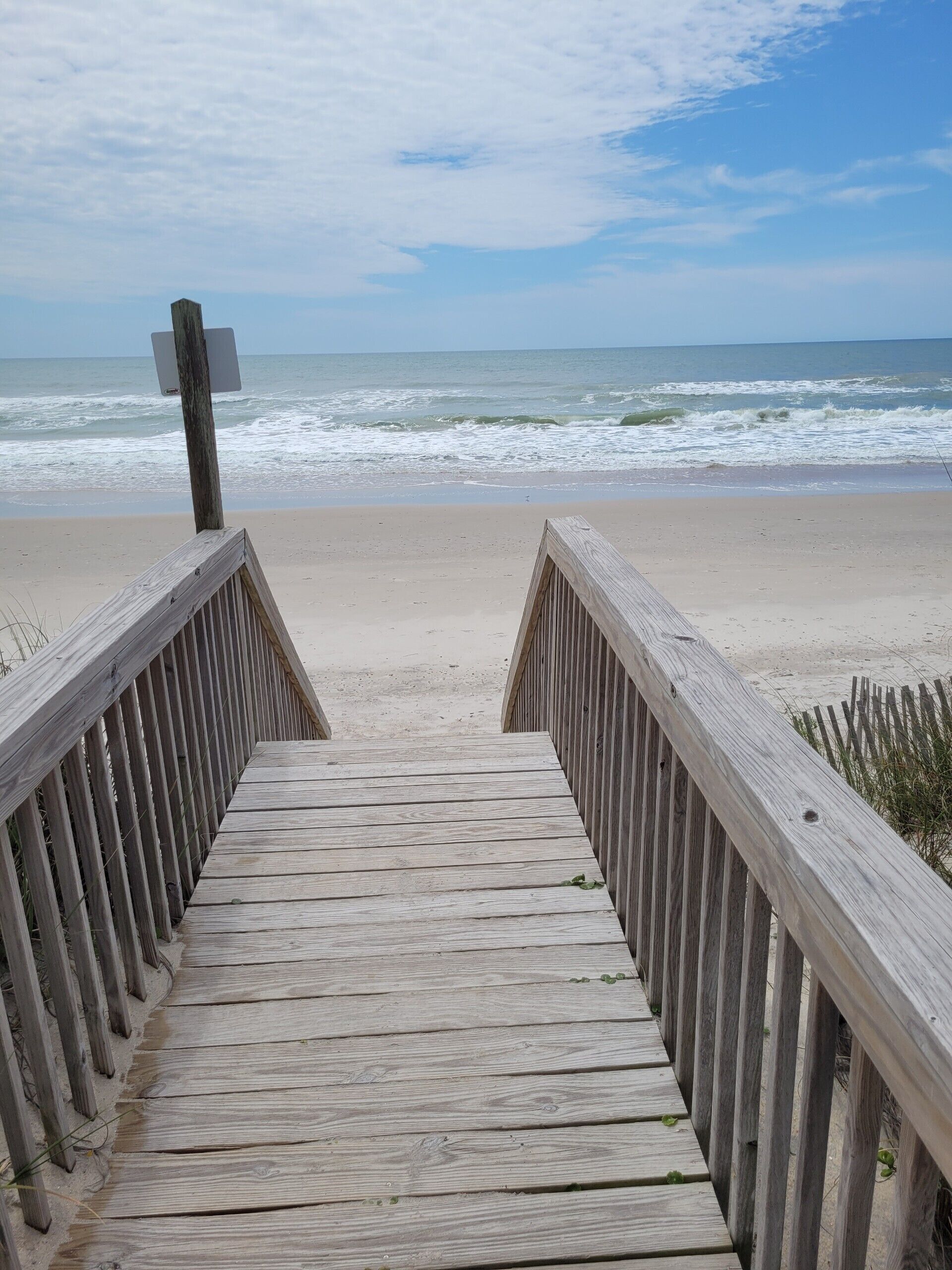 On the beach, sun loungers