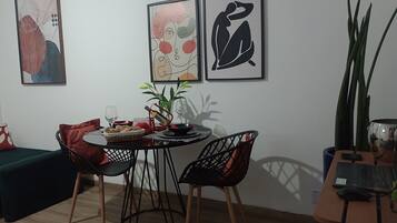 Design Apartment | Living area | 32-inch Smart TV with digital channels, TV, streaming services