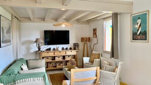 Télévision, table de tennis de table