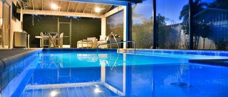 Outdoor pool, a heated pool