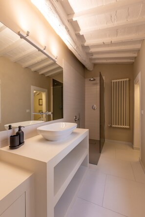Shower, hair dryer, bidet, towels - Via dei Serragli Penthouse / Santo Spirito Penthouse (Firenze)