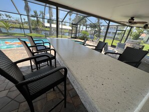 Piscine extérieure, piscine chauffée