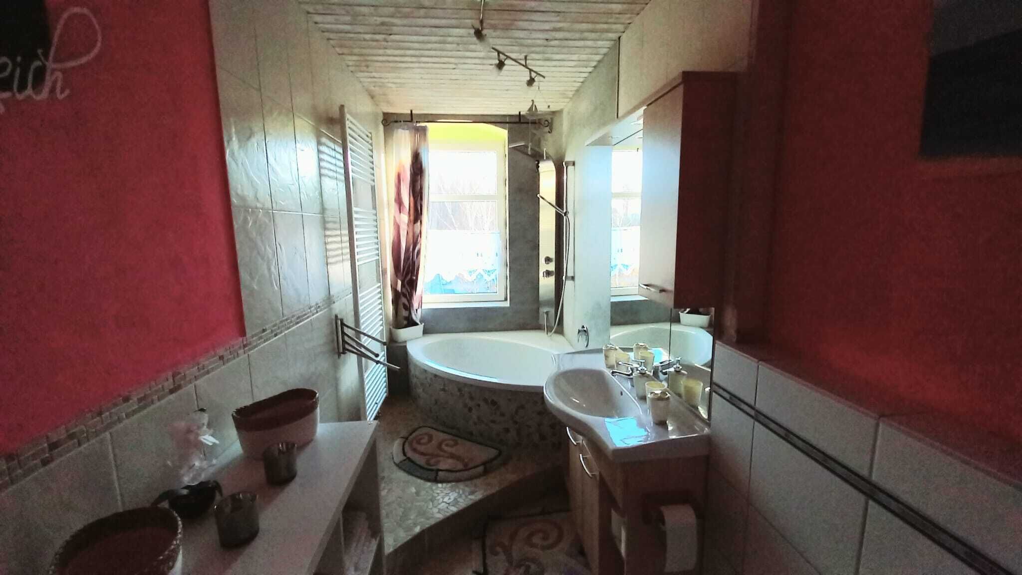 Hair dryer, towels, toilet paper