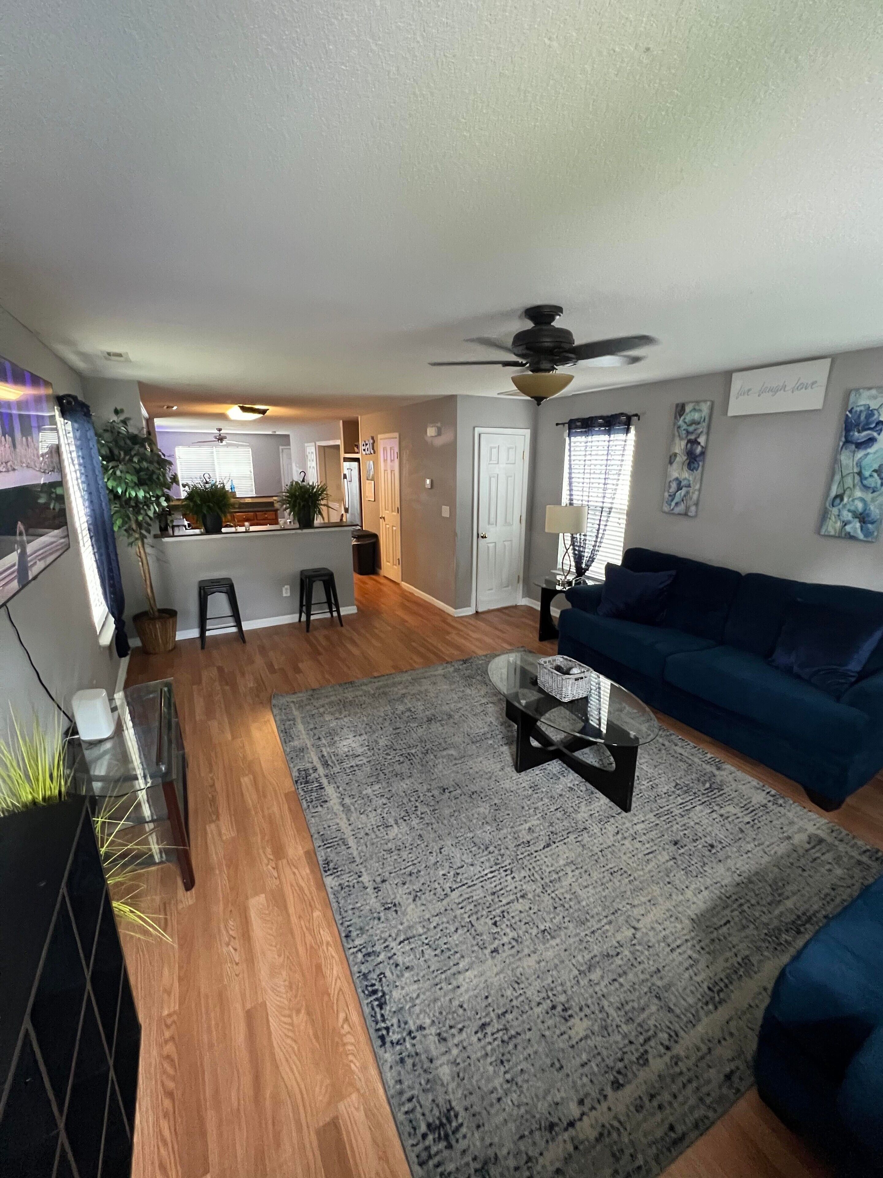 Come enjoy 3bd/2.5 Ba home with full deck, grill, games & Inflatable hot tub.  