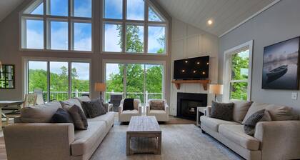 Brand new house with boat house on a spring fed private lake.