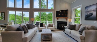 Brand new house with boat house on a spring fed private lake.