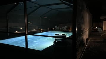 Piscine extérieure, piscine chauffée