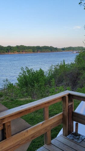Enjoy scenic views of the Ohio River from your private elevated deck!