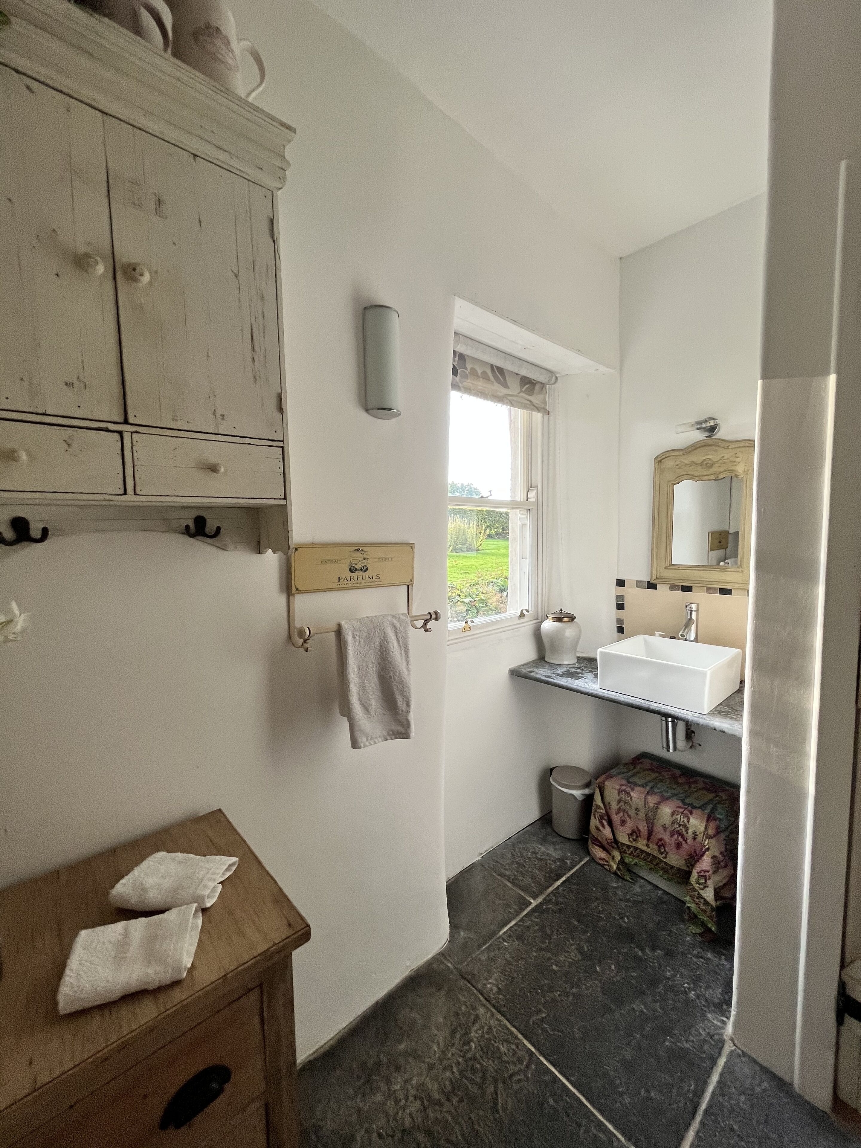 Restored thatched Cottage farm setting