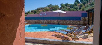 Villa Jokasta in Stalos in Secluded Place with Pool, BBQ, Jacuzzi, Sea Views