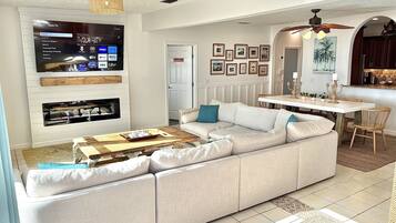 Smart TV, video games, table football, books