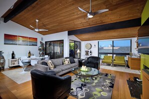 Smart TV, fireplace, Netflix, Hulu