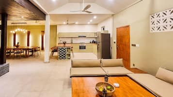Luxury Villa | Living area | 65-inch Smart TV with digital channels, TV