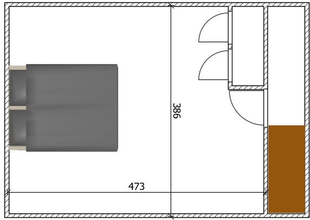 Plan de la chambre à l'étage