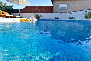 Outdoor pool - Beautiful rustic villa Navita Augustinus with pool (Debeljak)