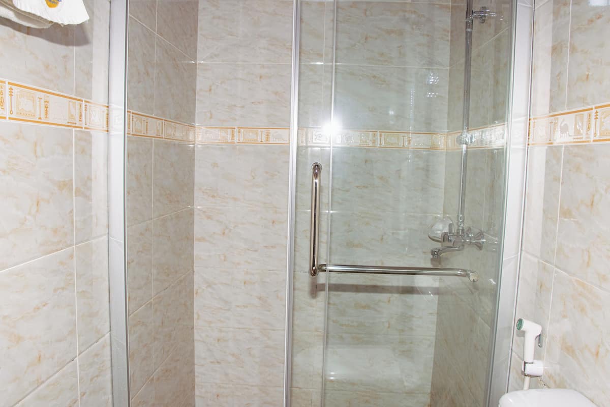 Baignoire et douche séparées, douche à « effet pluie », sèche-cheveux