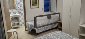 3 bedrooms, desk, iron/ironing board, travel cot