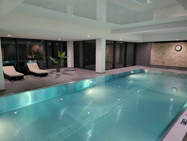 Indoor pool, a heated pool