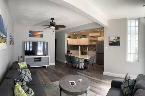 Condo, 2 Bedrooms, Ocean View | Living area | 65-inch Smart TV with cable channels, TV