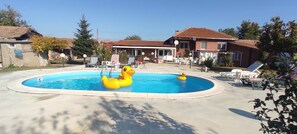 Outdoor pool, a heated pool