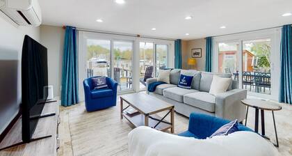 Serene waterfront home with kayaks, paddle board, grill, firepit, W/D, and AC