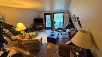 Smart TV, DVD player, video library, printers