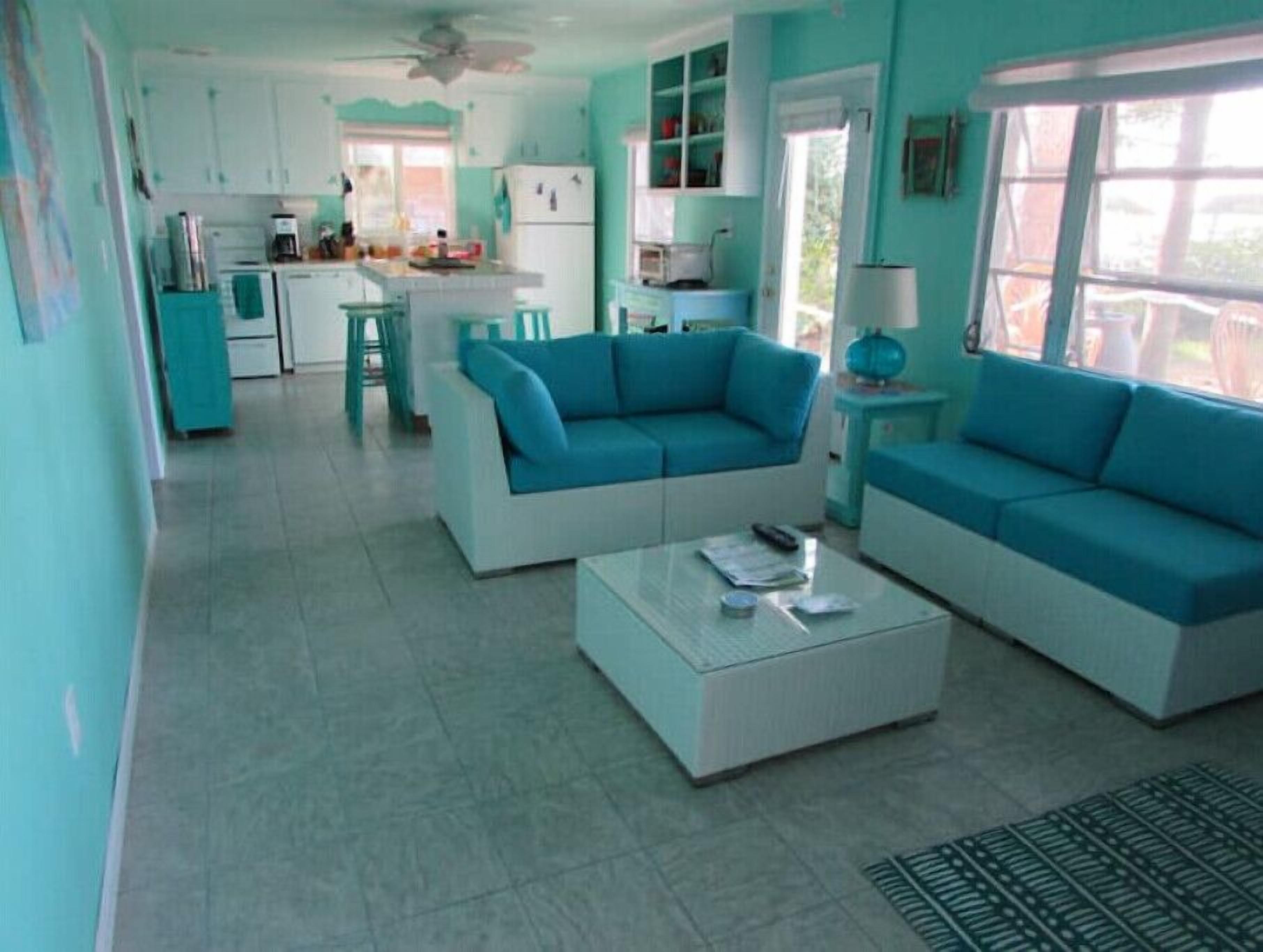 Waterfront property with long pier.  Pet friendly,  family friendly 