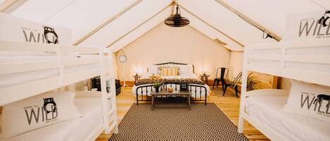 Premium bedding, memory-foam beds, individually decorated