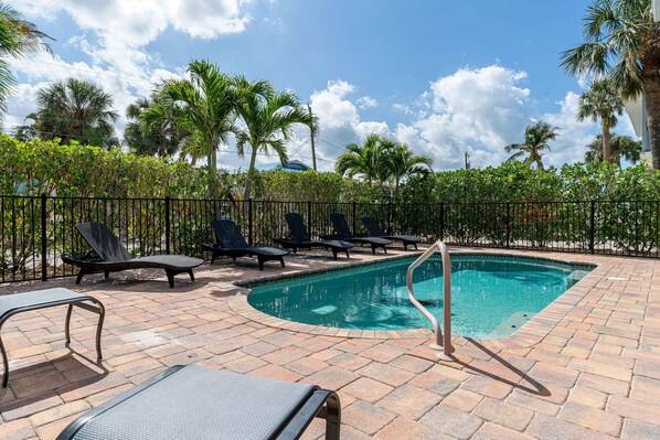 A heated pool