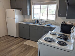 Fridge, microwave, oven, stovetop - Ikea Design House | Uptown Trendy & Safe (Albuquerque)