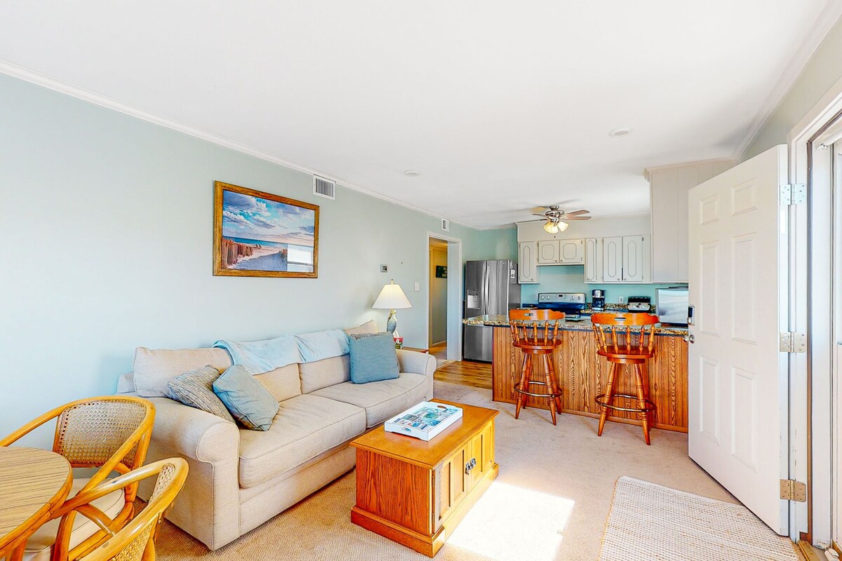 Welcome to 117-C Newport Bay, a beautiful south-facing condo with a water view
