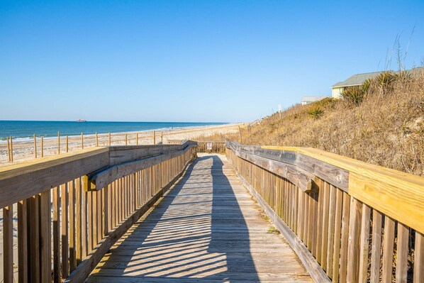 Beach nearby, sun-loungers