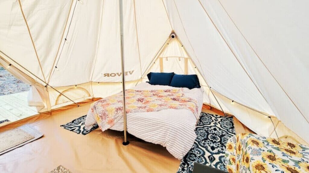 Family tent in Bankhead Forest