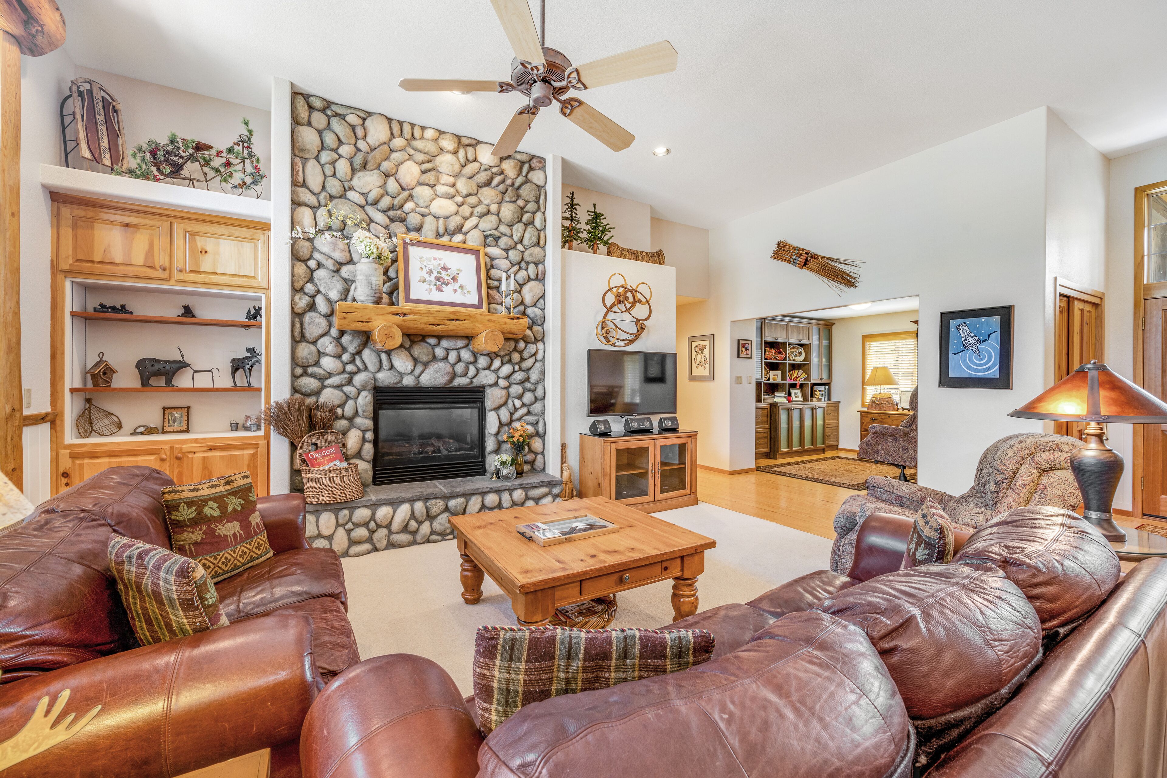 Dog-friendly home with private hot tub, deck, fireplace, & washer/dryer