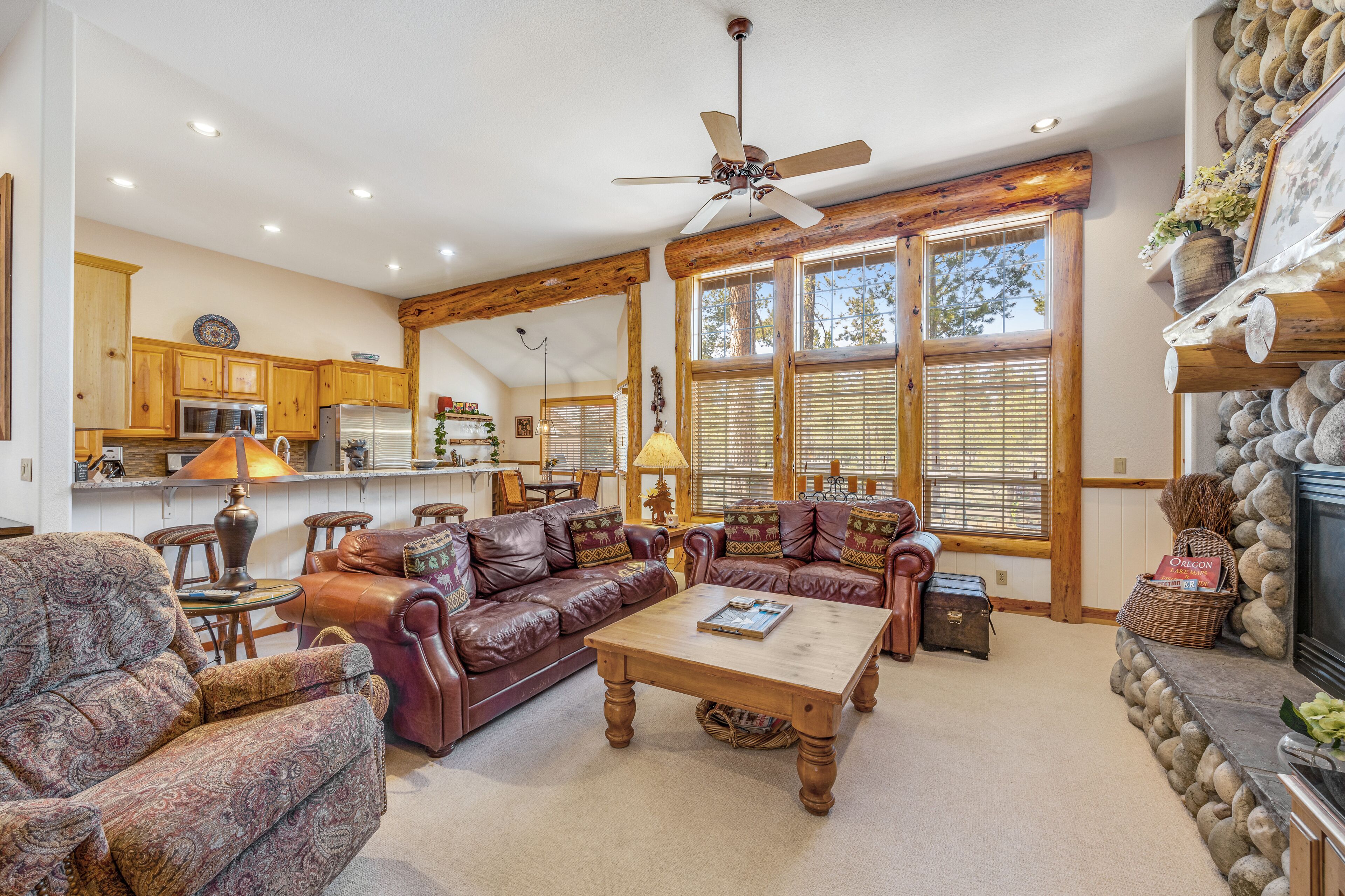 Dog-friendly home with private hot tub, deck, fireplace, & washer/dryer