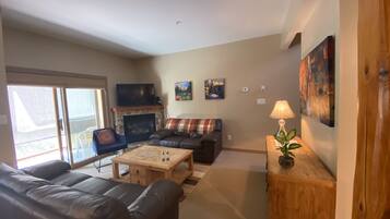 Télévision, cheminée, chaßne hi-fi