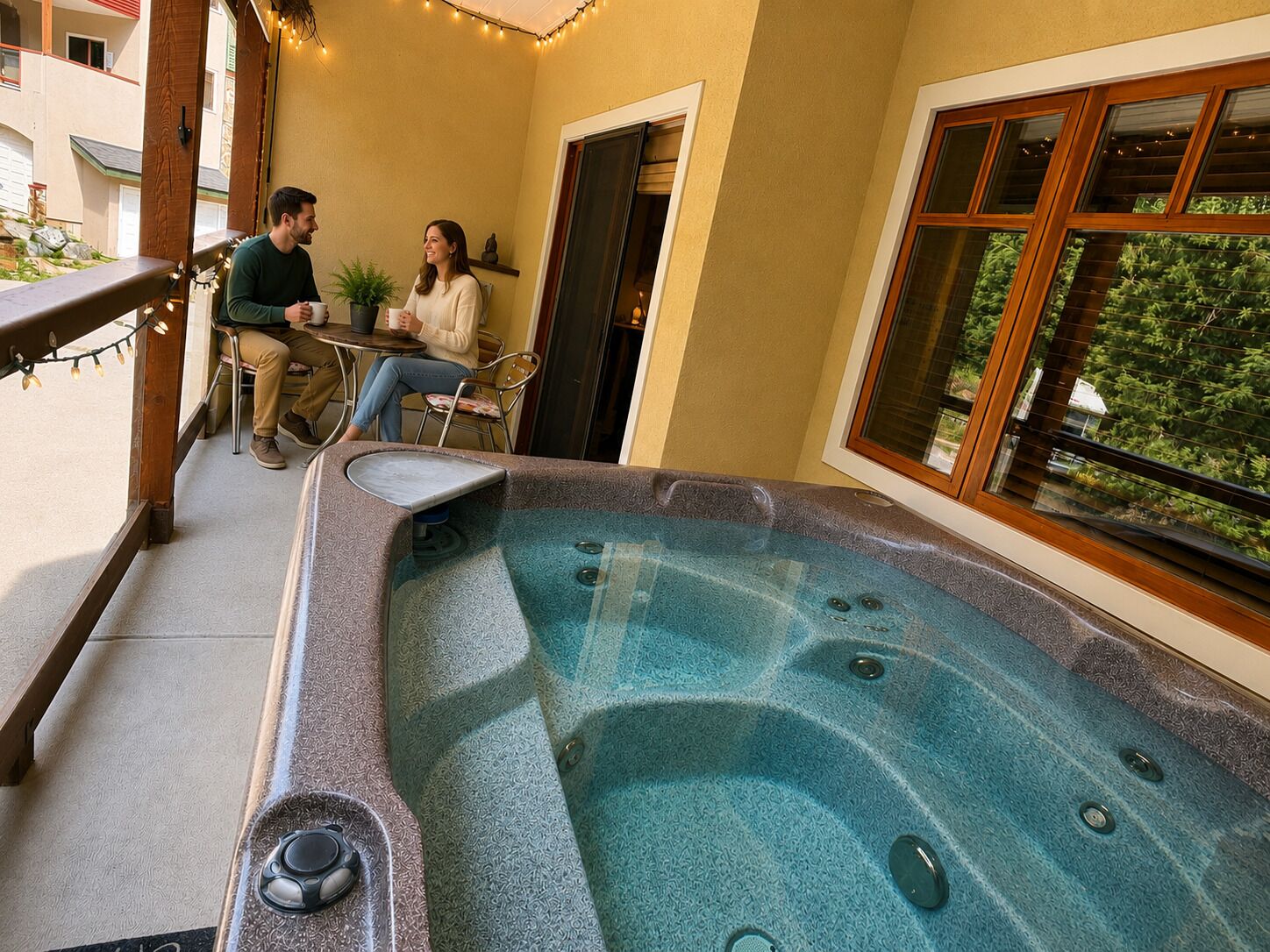 Outdoor spa tub