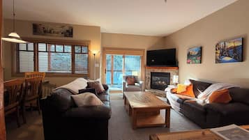 TV, fireplace, stereo