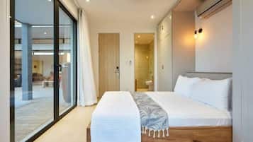 4 chambres, coffres-forts dans les chambres, bureau