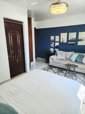 Blackout curtains, iron/ironing board, free WiFi