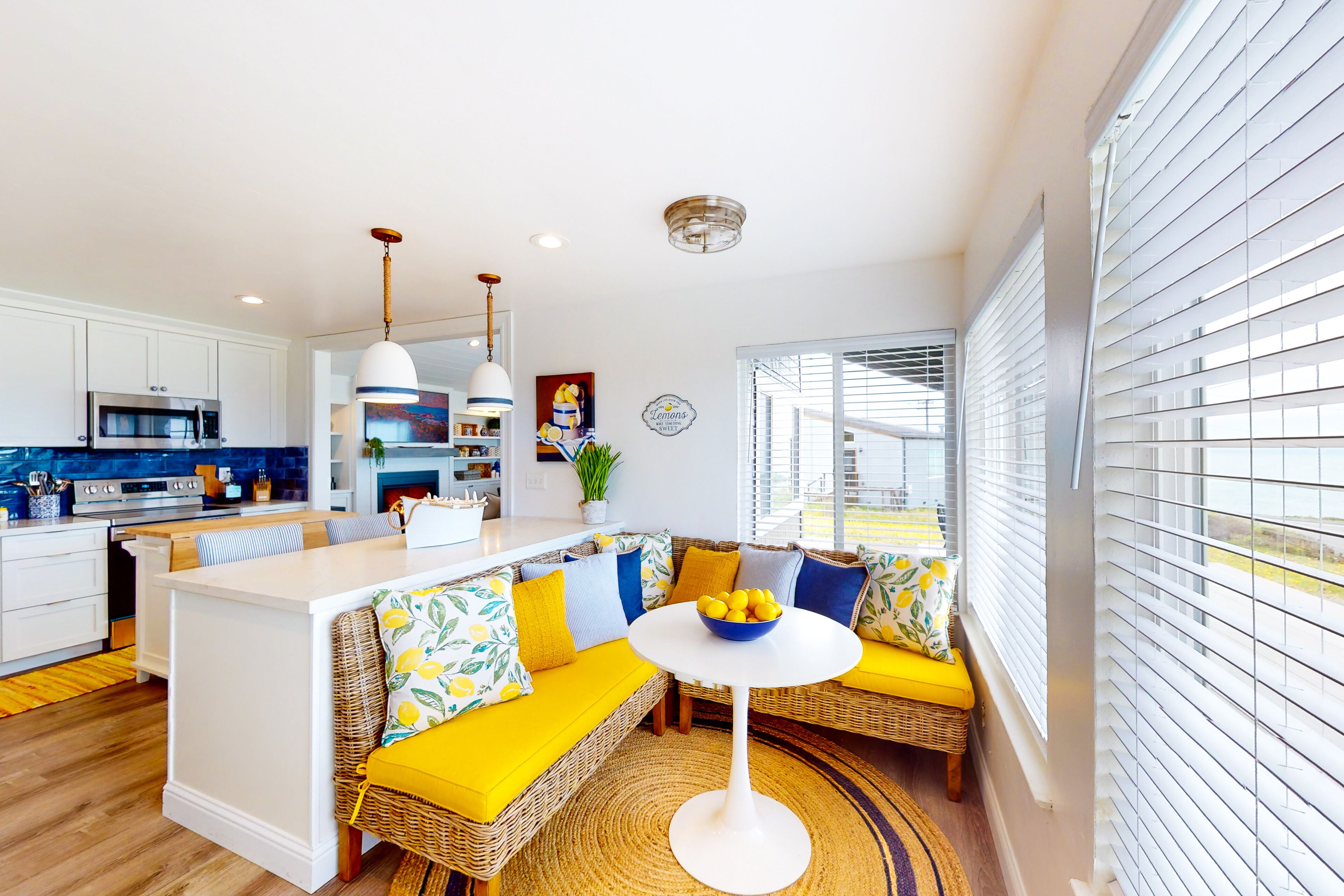 Coastal cottage with spectacular ocean views, patio, firepit, fireplace